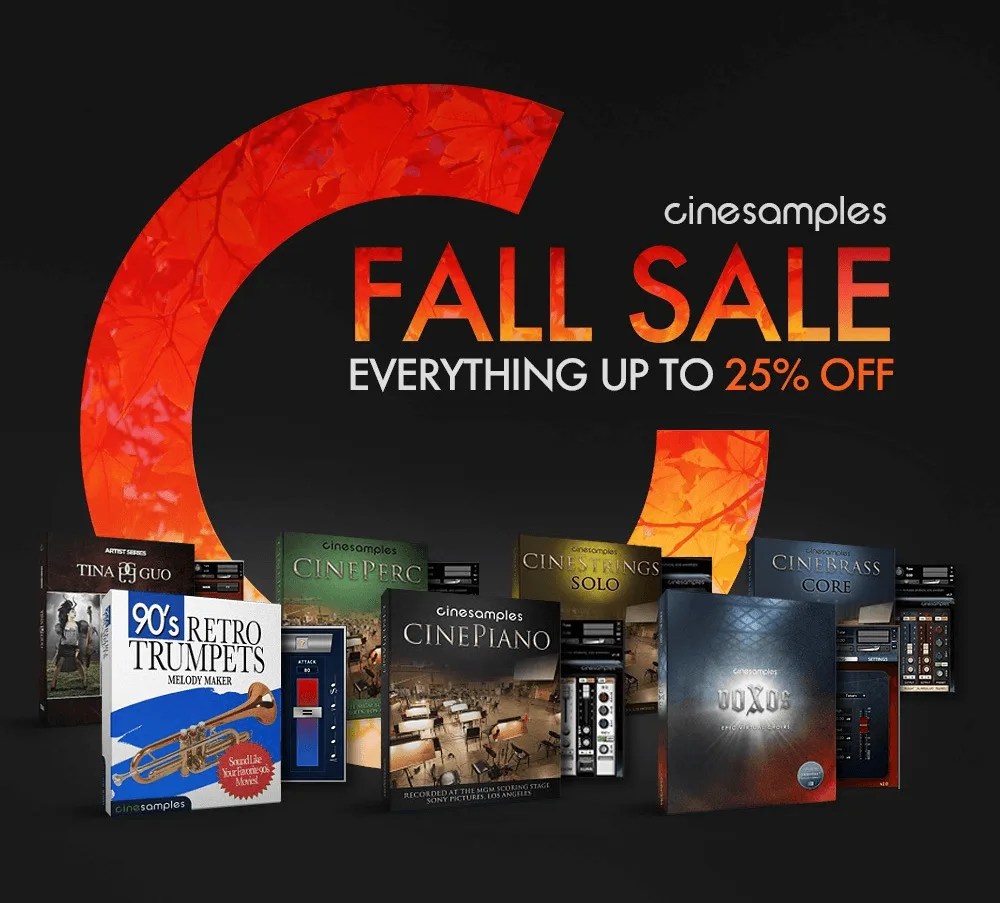 Save 25 off Cinesamples sample libraries in 2018 Fall Sale