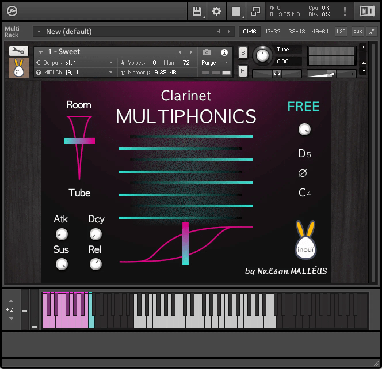 Multiphonics Kontakt instrument by inouï samples