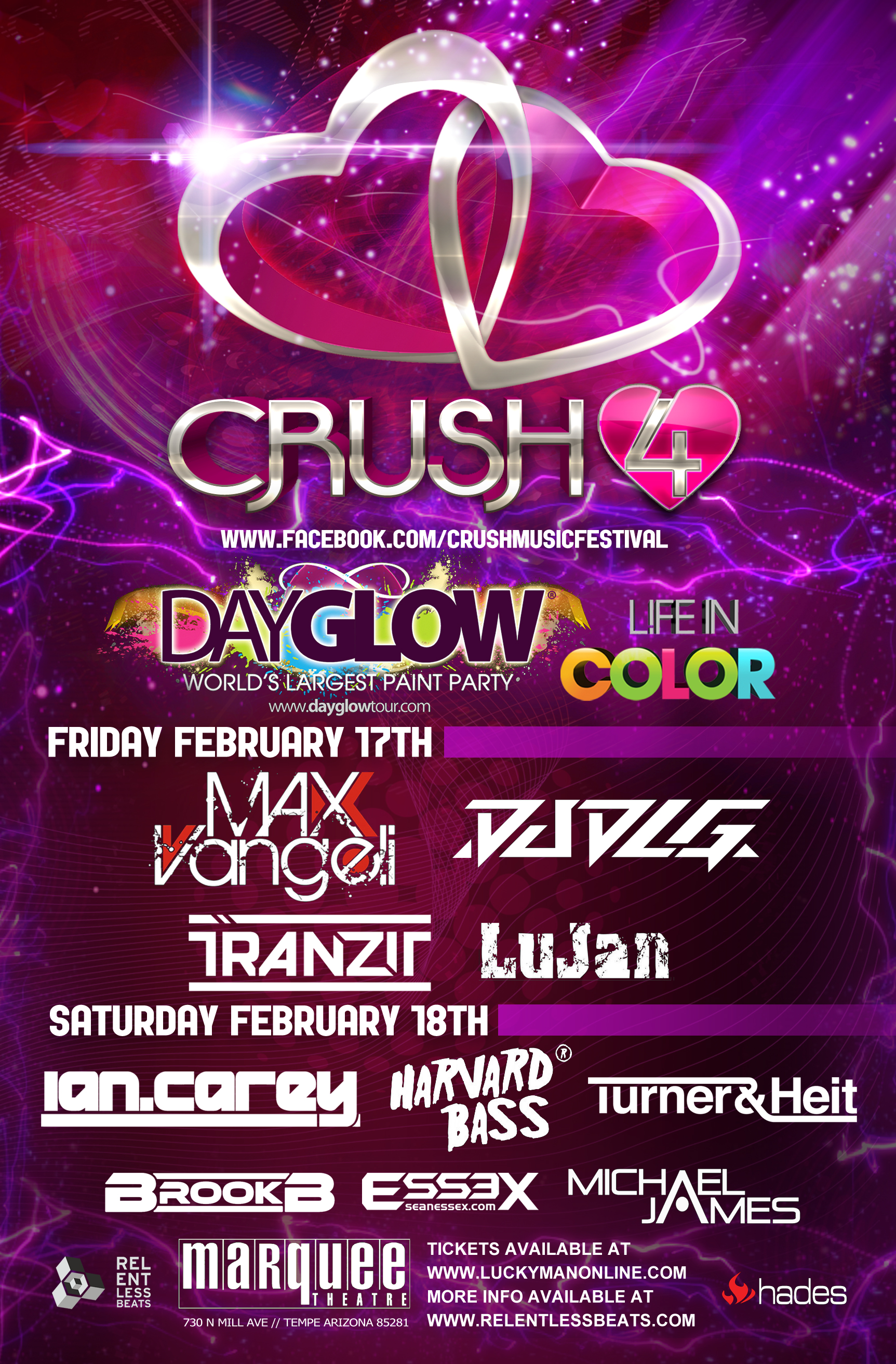Crush 4 Music Festival Day 1 Tempe Info 02/17/12 Marquee Theater