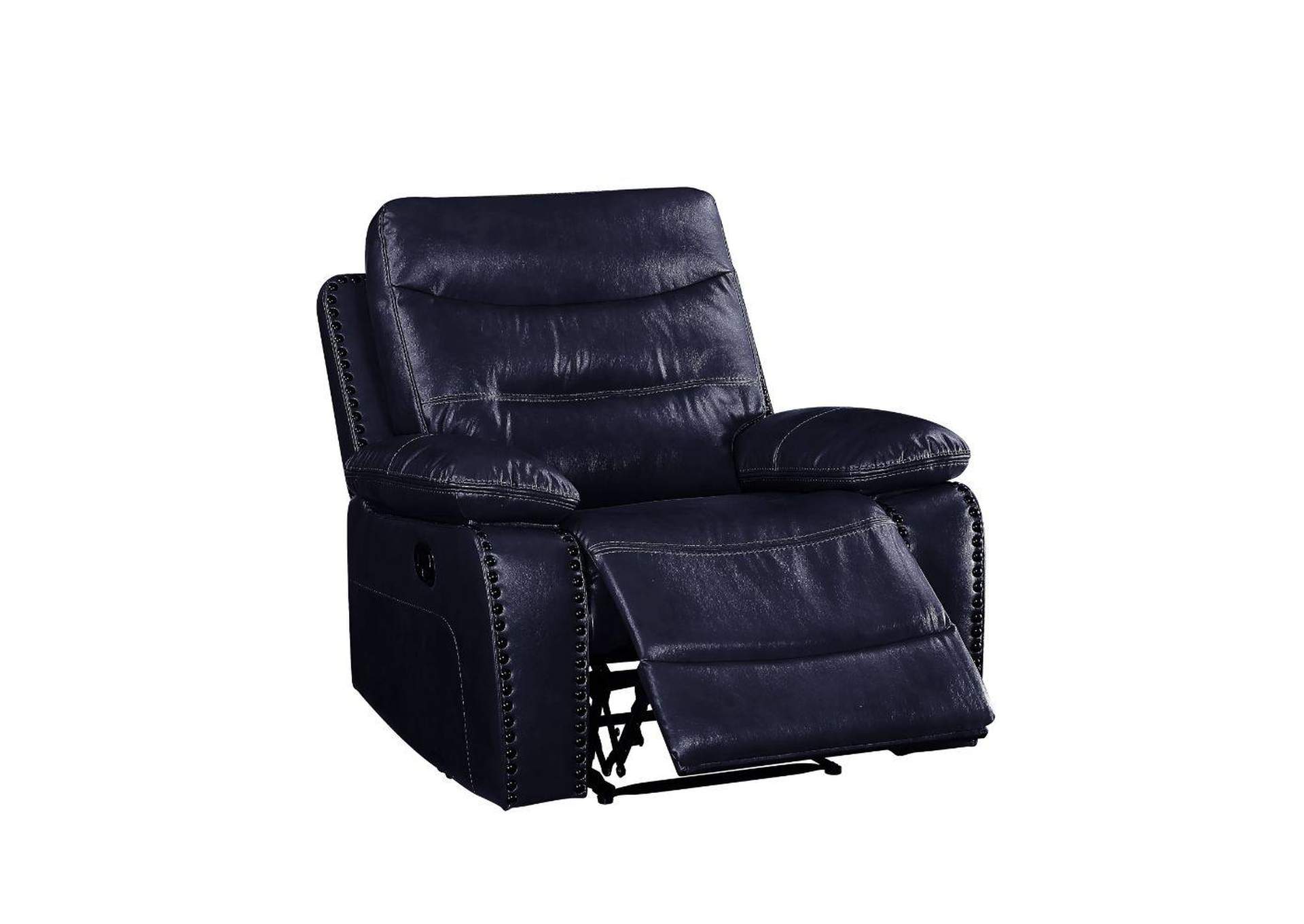 Aashi Navy LeatherGel Match Recliner