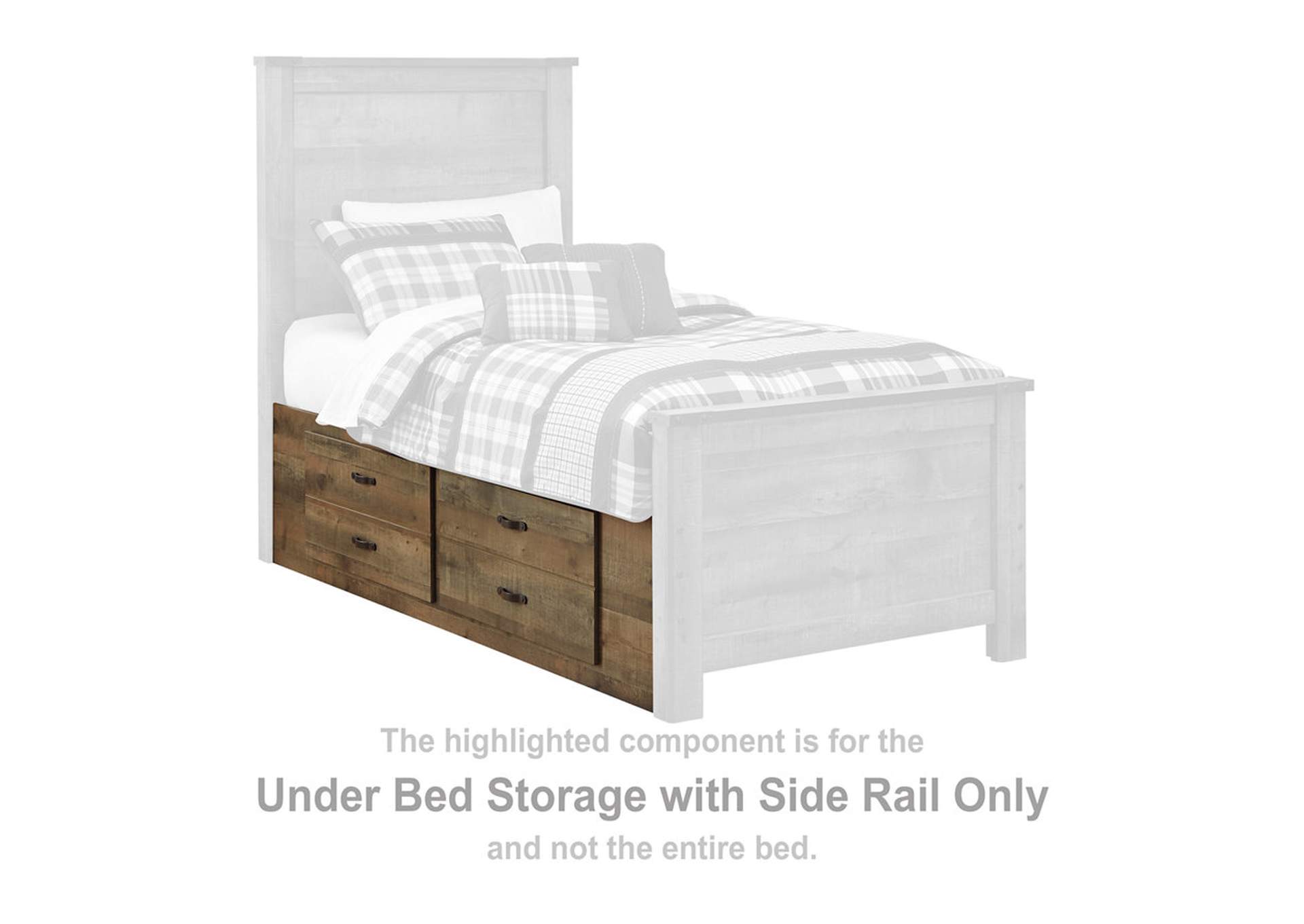 Trinell Twin Bookcase Bed with 2 Storage Drawers