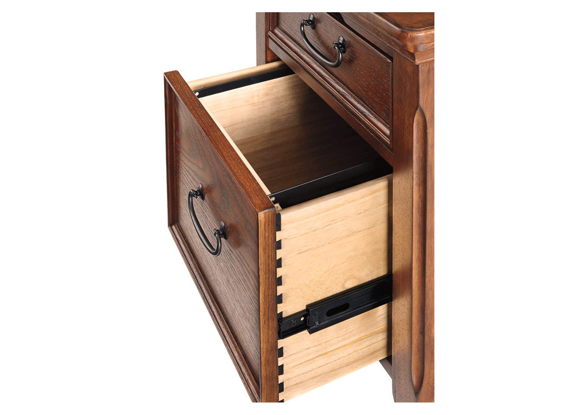 Woodboro Media End Table with Power Outlets