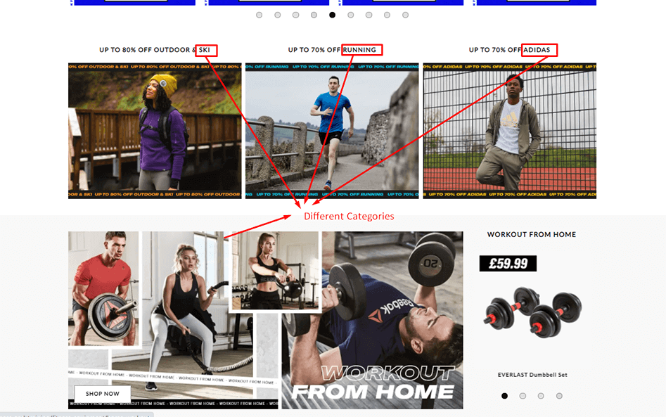 Extract brands,and categories Data from Sports direct