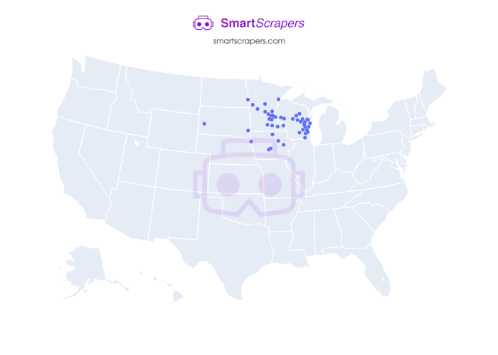Numbers of Fleet Farm in United States SmartScrapers