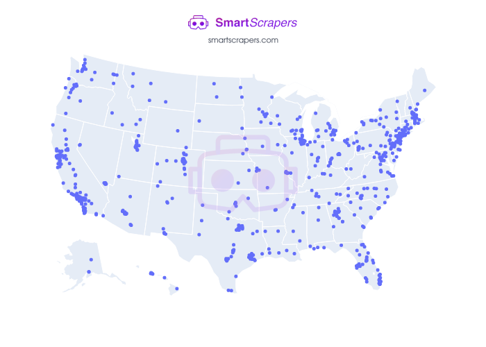 Numbers of Zumiez in United States SmartScrapers