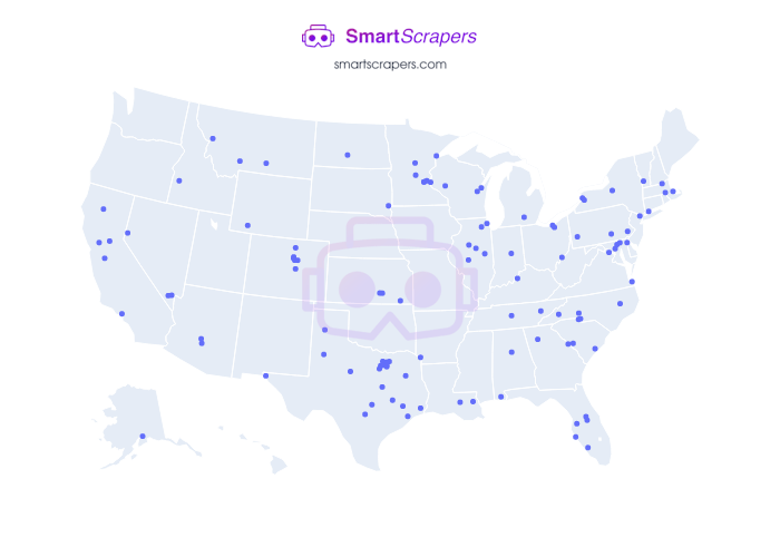 Numbers of Apricot Lane in United States SmartScrapers