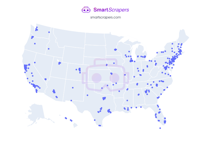 Numbers of Banana Republic in United States SmartScrapers