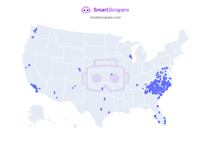 Numbers of First Citizens Bank in United States SmartScrapers