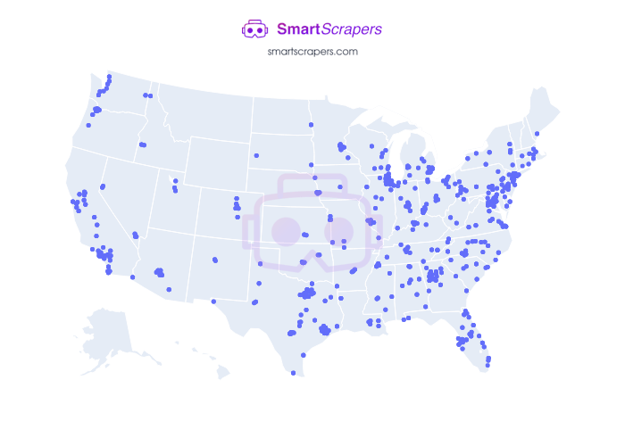 Numbers of Lane Bryant in United States SmartScrapers