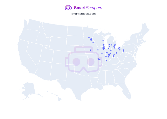 Numbers of Fresh Thyme in United States SmartScrapers