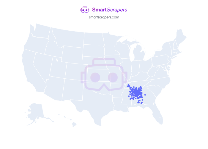 Numbers of Jack's in United States SmartScrapers