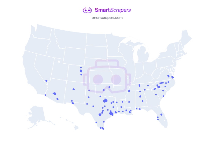 Numbers of Conn's in United States SmartScrapers