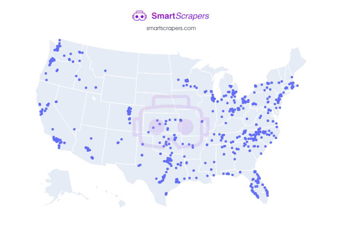 Numbers of Brookdale Senior Living in United States SmartScrapers