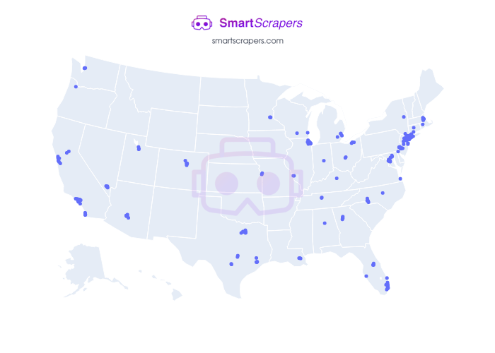 Numbers of SHAKE SHACK in United States SmartScrapers