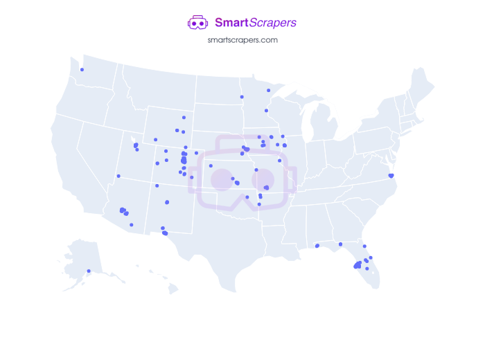 Numbers of Village Inn in United States SmartScrapers