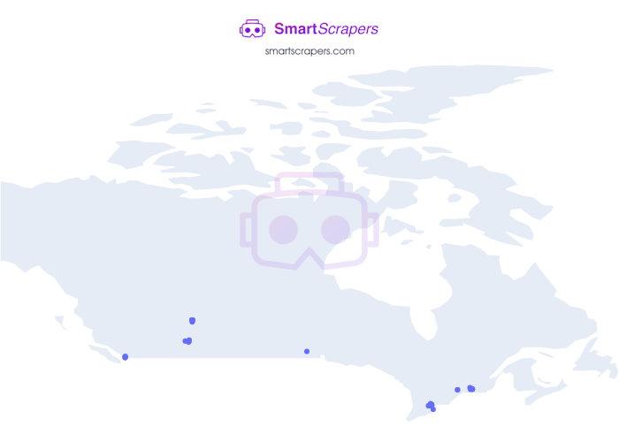 Numbers of Hugo Boss in CANADA SmartScrapers