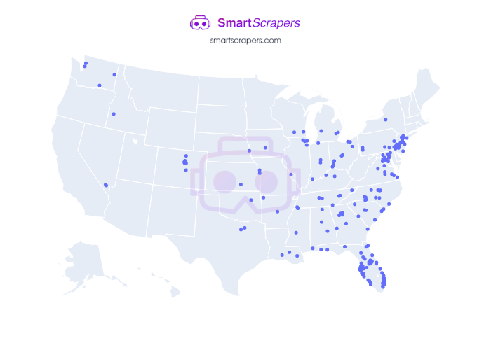 Numbers of Bonefish Grill in United States SmartScrapers