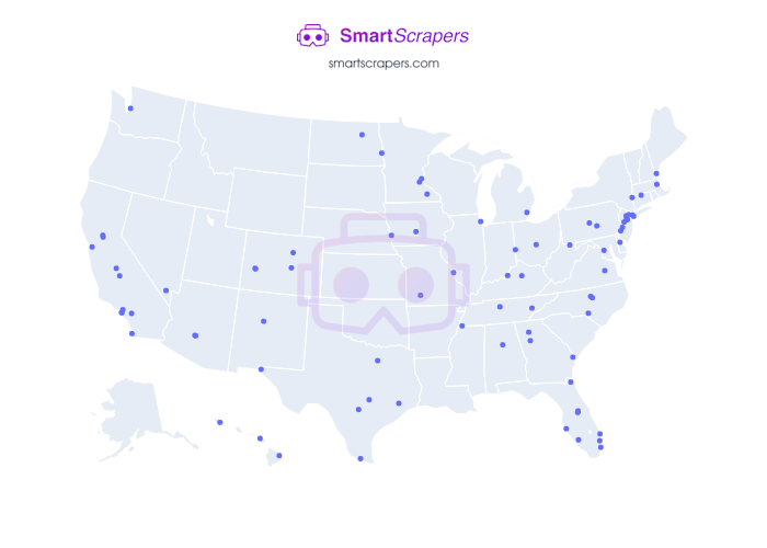 Numbers of Payless Car Rental in United States SmartScrapers