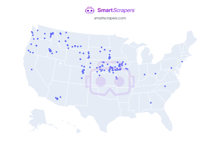 Numbers of Great Western Bank in United States SmartScrapers