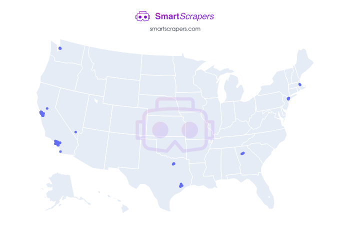 Numbers of East West Bank in United States SmartScrapers