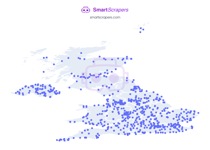Numbers of Costcutter in UNITED KINGDOM SmartScrapers
