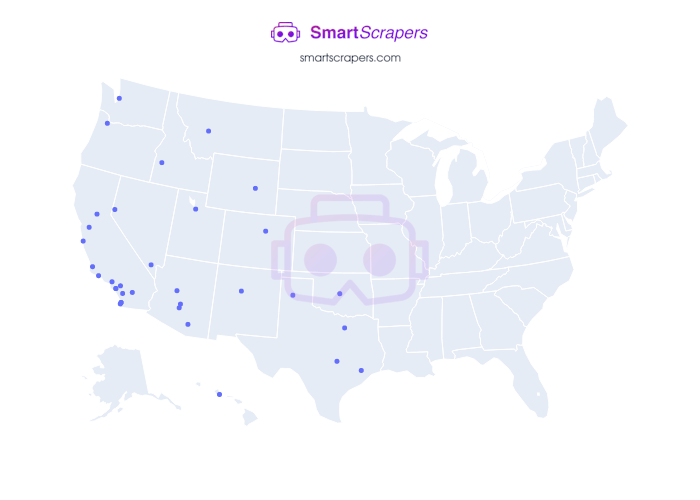 Numbers of ARIZONA TILE in United States SmartScrapers