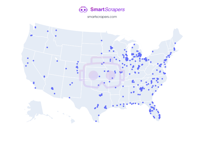 Numbers of Blo Blow Dry Bar in United States SmartScrapers
