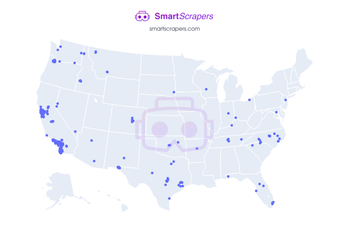 Numbers of Postal Annex in United States SmartScrapers