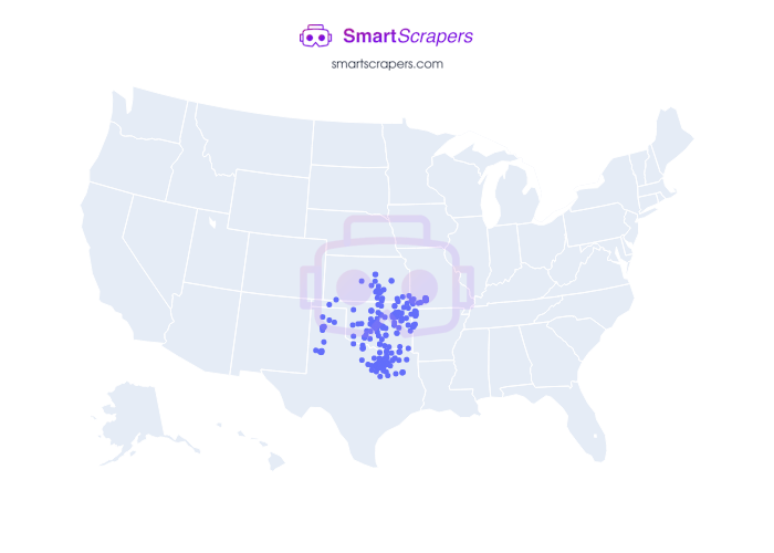 Numbers of Braum's in United States SmartScrapers