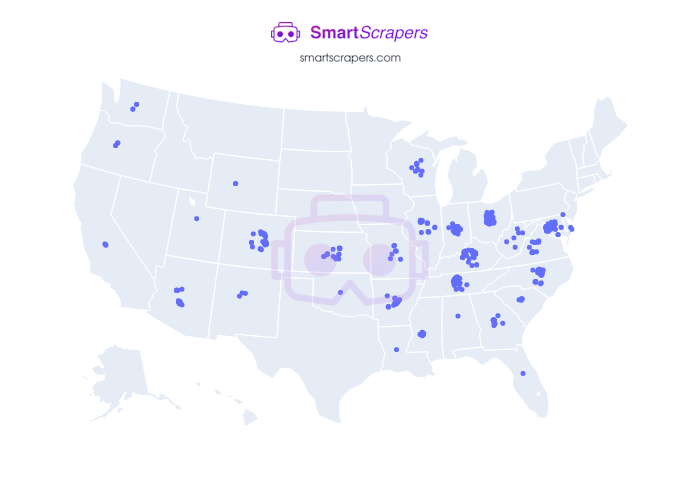 Numbers of smiths in United States SmartScrapers