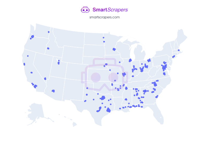 Numbers of Palm Beach Tan in United States SmartScrapers