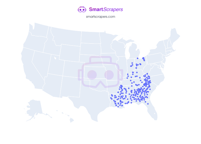 Numbers of Roses Discount Stores in United States SmartScrapers
