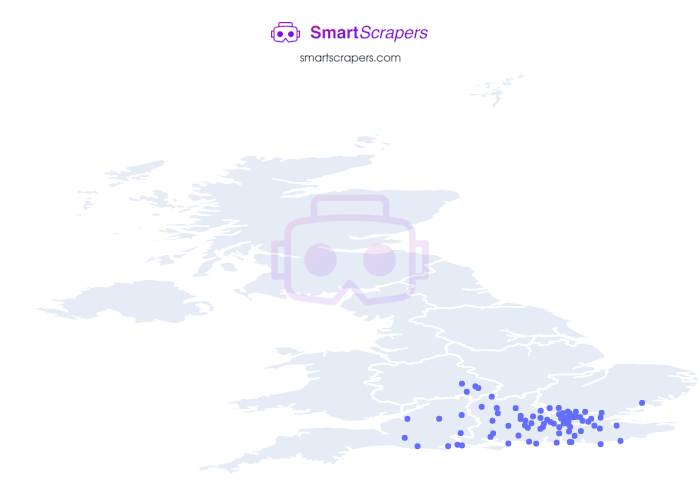 Numbers of Robert Dyas in UNITED KINGDOM SmartScrapers