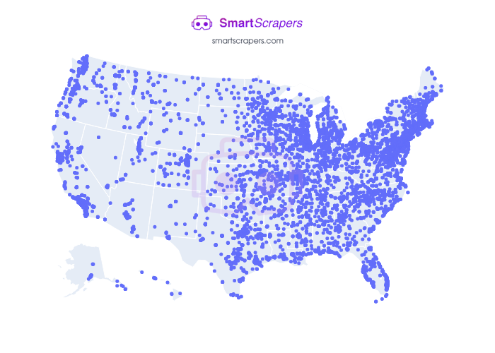 Numbers of Daltile in United States SmartScrapers