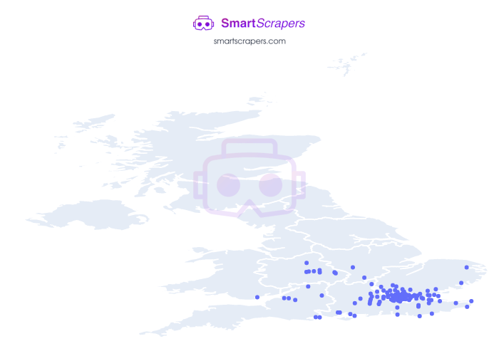 Numbers of Pizza GOGO in UNITED KINGDOM SmartScrapers