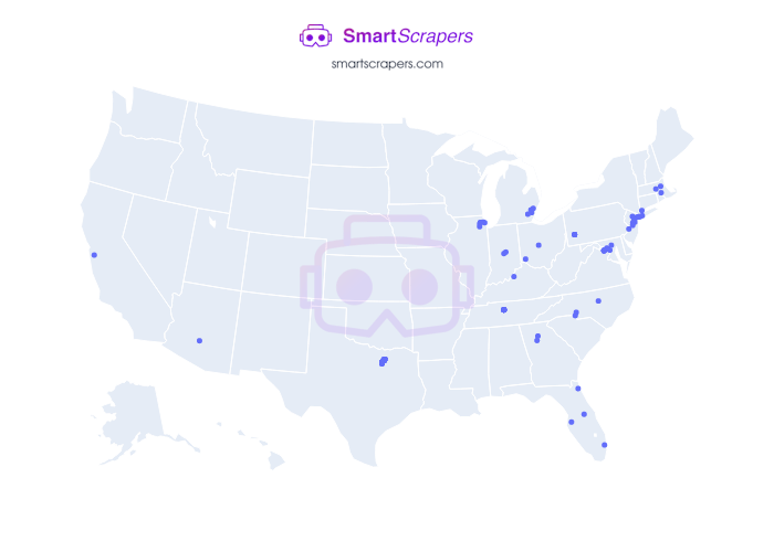 Numbers of Patel Brothers in United States SmartScrapers