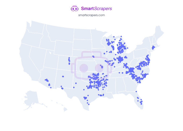 Numbers of GPM Investments in United States SmartScrapers