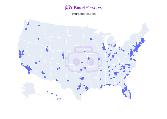 Numbers of Extra Space Storage in United States SmartScrapers