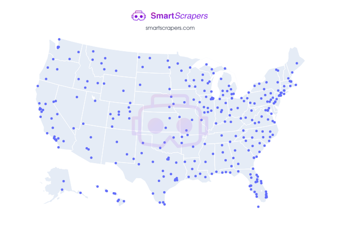 Numbers of National Car Rental in United States SmartScrapers