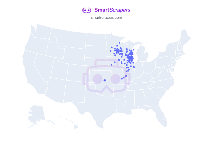 Numbers of Midwest Dental in United States SmartScrapers