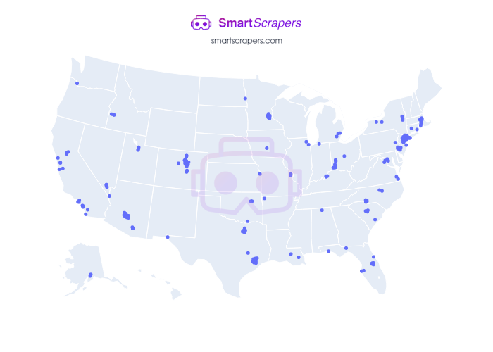Numbers of smashburger in United States SmartScrapers
