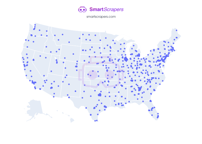 Numbers of XPO Logistics in United States SmartScrapers