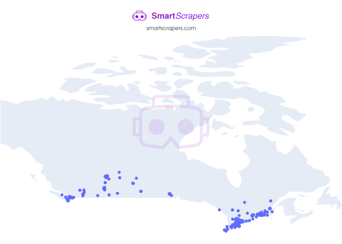 Numbers of HomeSense in CANADA SmartScrapers
