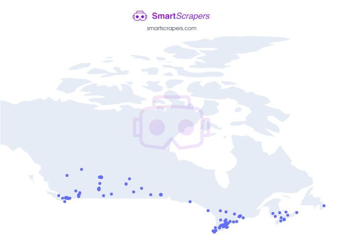 Numbers of Value Village stores in CANADA SmartScrapers