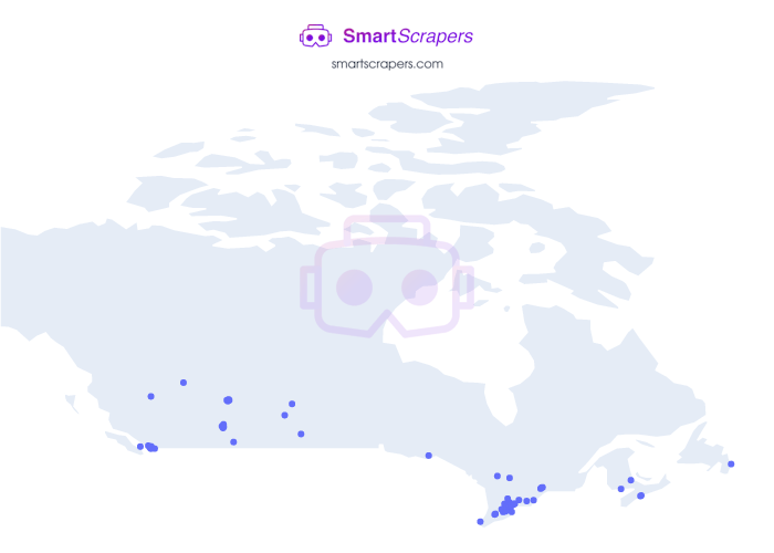 Numbers of Party City in CANADA SmartScrapers