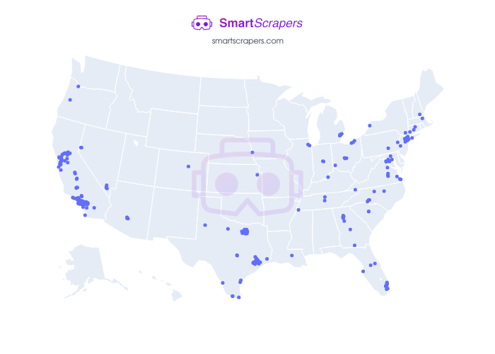 Numbers of Burgerim in United States SmartScrapers