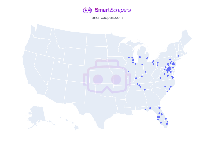 Numbers of MISSION BBQ in United States SmartScrapers