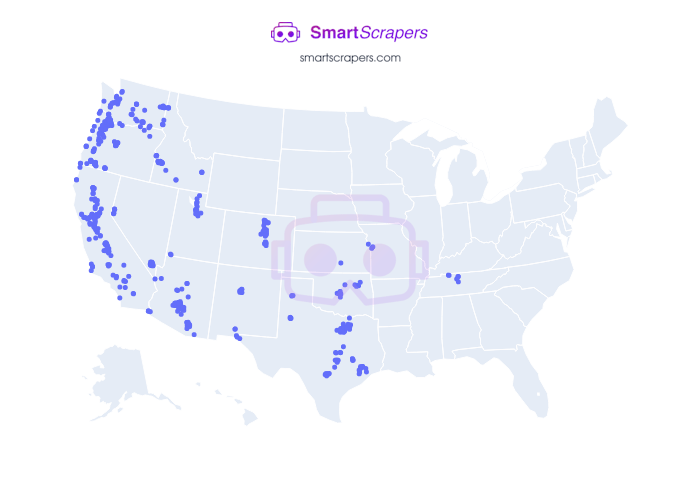 Numbers of Dutch Bros. Coffee in United States SmartScrapers