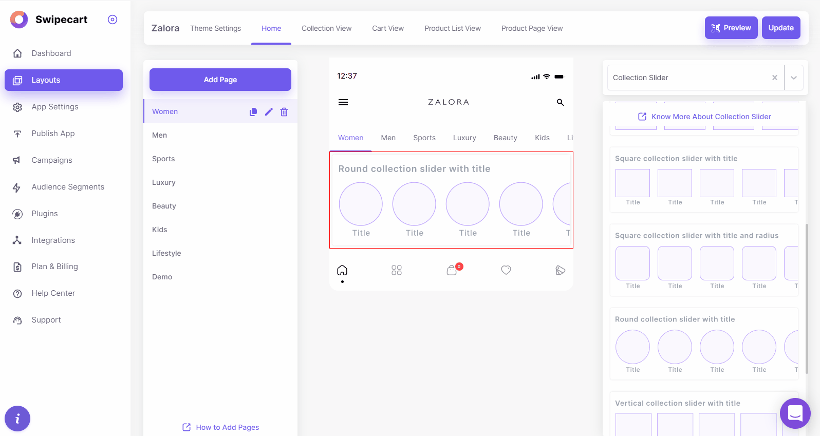 How to create an app like Zalora