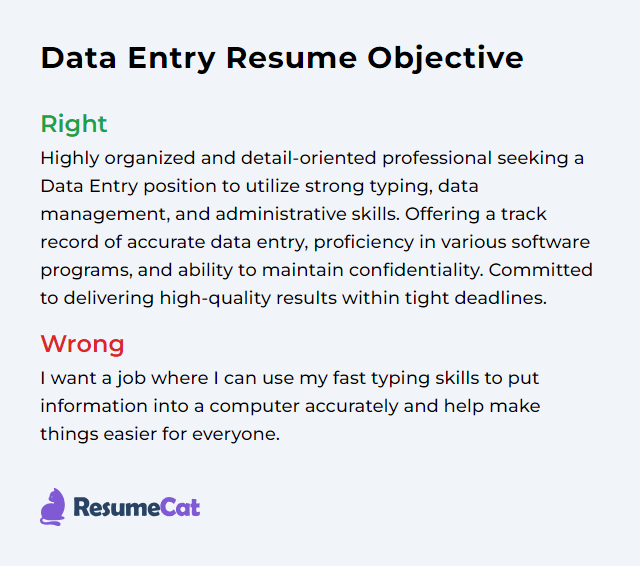 Top 16 Data Entry Resume Objective Examples ResumeCat